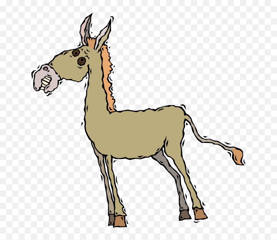Mule Clipart Domesticated Mule Domesticated Transparent - Tall Donkey Emoji,Jackass Emoji