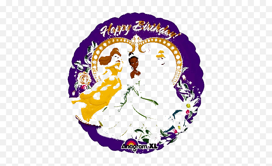 18 Happy Birthday Disney Princess Foil Balloon - Disney Emoji,Happy Birthday Emoji Texts