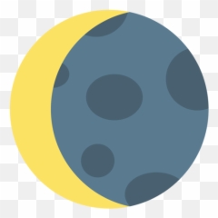 Waning Crescent Moon Emoji - Icon Facebook
