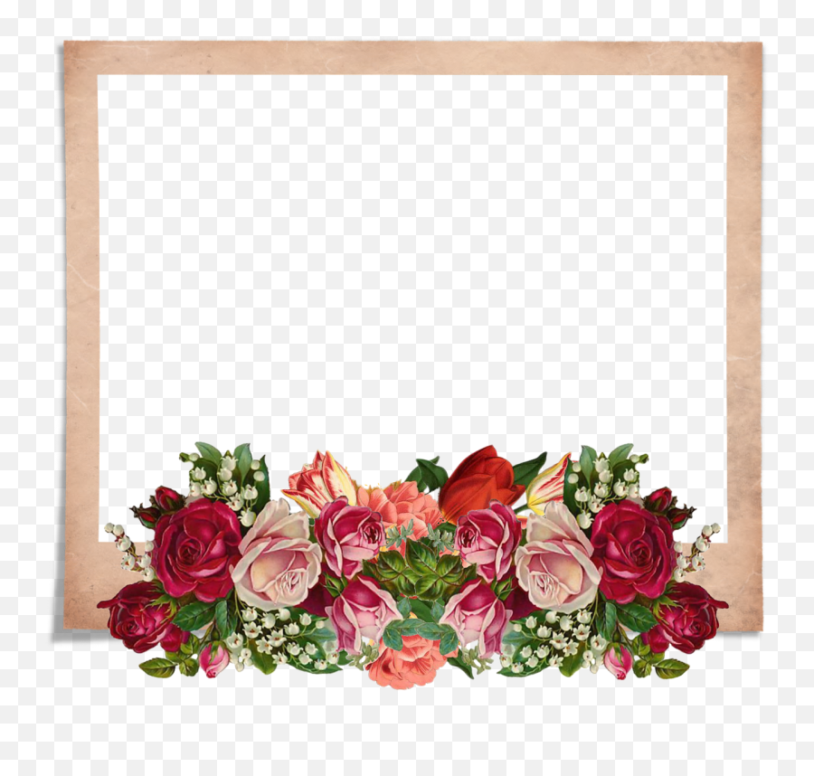 Frame Rose Vintage Bouquet Nature - 8 Emoji,Rose Gold Emoji