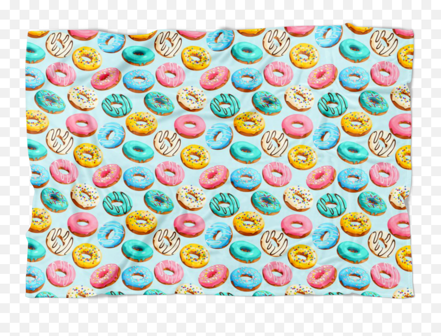 Donut Enthusiast Fleece Blanket - Smiley Emoji,Bleach Emoticon