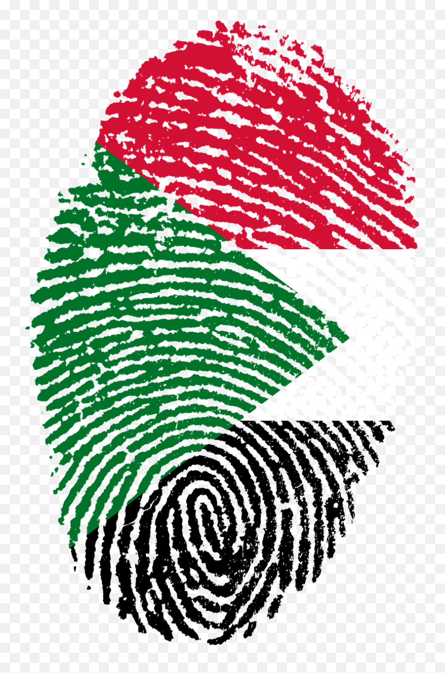 Sudan Flag Fingerprint Country Pride - Sudan Flag Fingerprint Emoji,Pride Flag Emojis