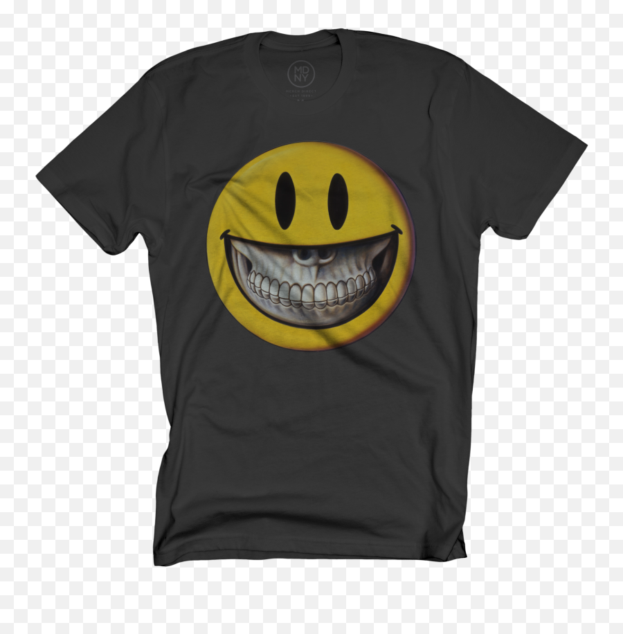Popaganda - Super Smiley Black Tshirt Smiley Emoji,Grin Emoticon