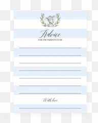 Blue Elephant Advice For Parents - Tobe Printable Baby Boy Predictions Emoji,Shrub Emoji