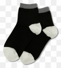 Womens Contrast Cuff Anklet Socks - Emoji