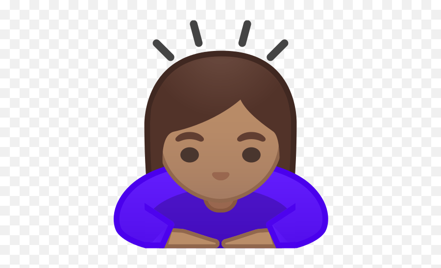 Woman Bowing Emoji With Medium - Png Emoticono Persona,Bowing Emoji