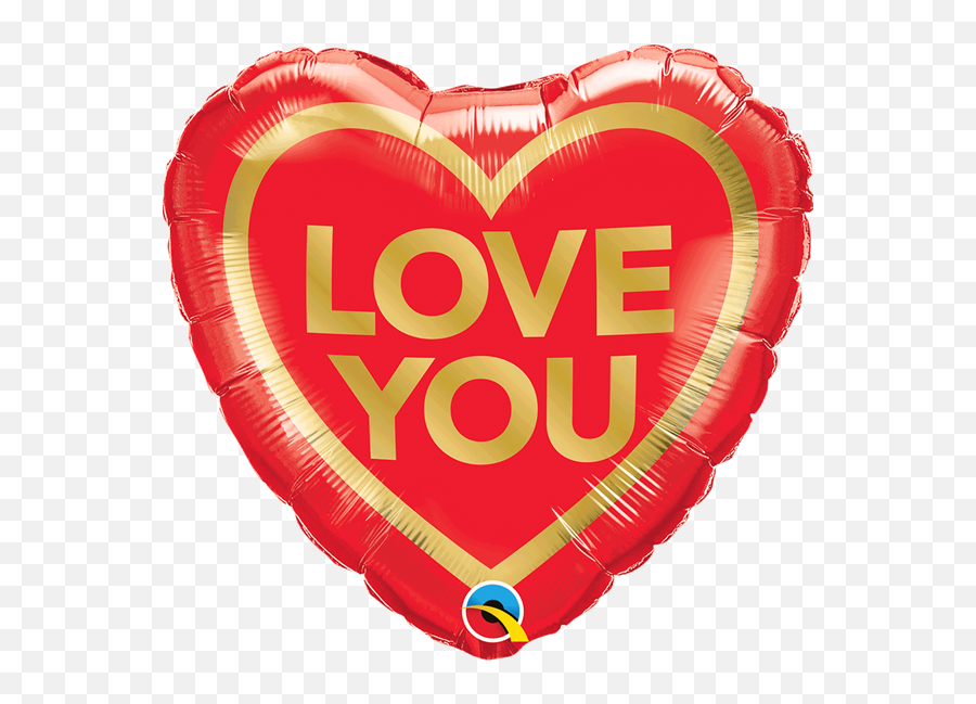Love You Valentineu0027s Gold Heart 18 Foil Balloon - Happy Birthday Emoji,Gold Heart Emoji