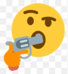 kek or cringe pt2 WhatsApp Stickers - Cloud Thinking Gun Emoji