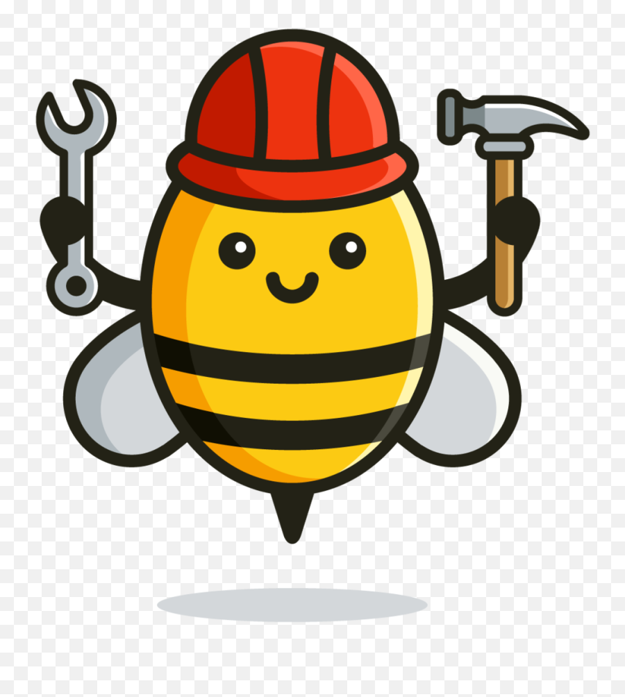 Bee Png - Cartoon Clipart Worker Bee Emoji,Sweat Emoticon