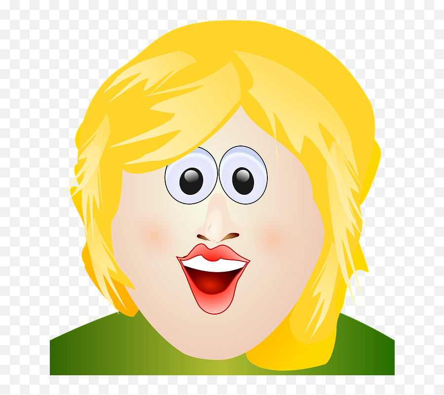 Free Joyful Happy Vectors - Ugly Blonde Girl Cartoon Emoji,Pregnant Emoji