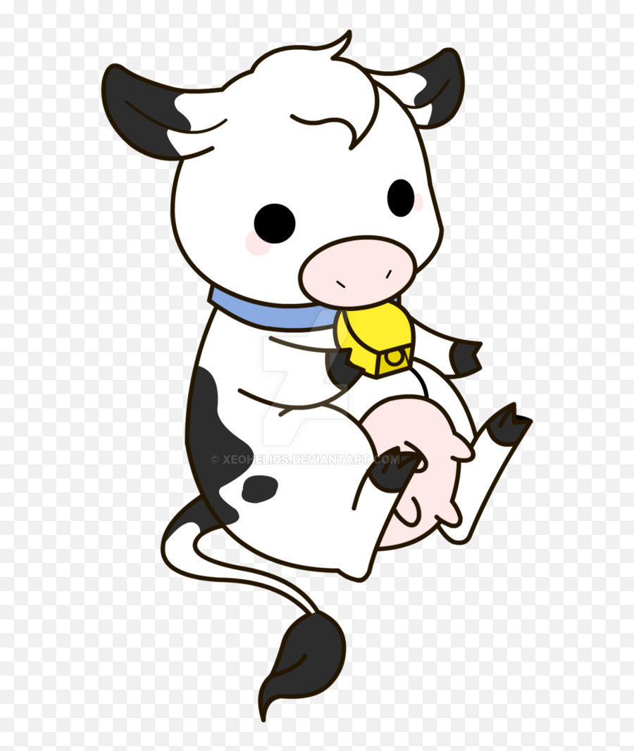 Cute Animal Drawings - Cow And Calf Drawing Emoji,Cow Chop Emoji