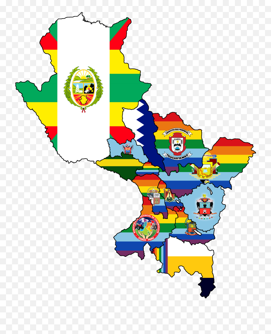 Flag Map Of Provinces Of Cusco - Clip Art Emoji,Peru Flag Emoji