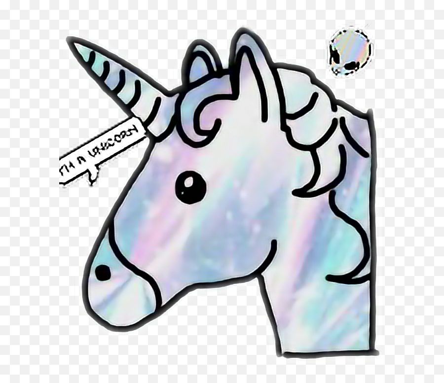 Holographic Tumblr Love Png Png - Galaxy Rainbow Unicorn Emoji,Rainbow Unicorn Emoji