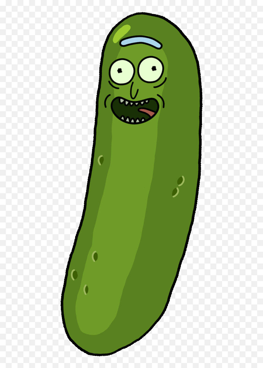 Pickle Rick Clipart Black And White - Cucumbers Gif Emoji,Pickle Emoji
