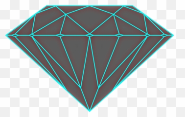 Black Teal Diamond Jewel Gem Stone - Triangle Emoji