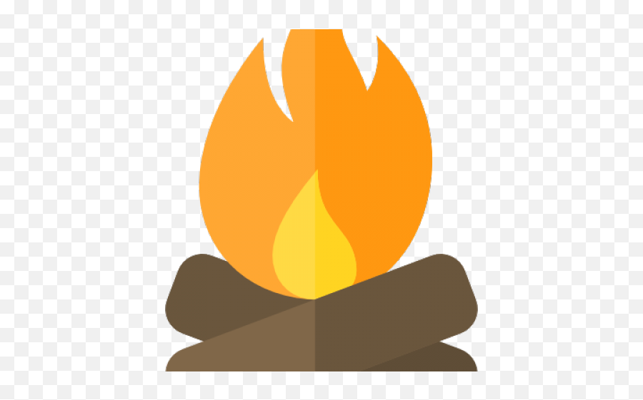 Bonfire Clipart Transparent - Camp Fire Flat Design Png Camp Fire Png Flat Emoji,Campfire Emoji