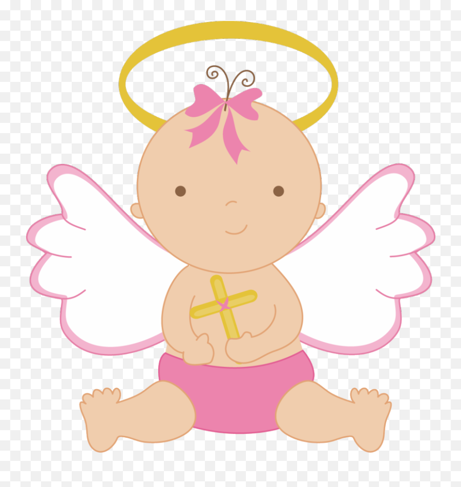 Baby Girl Clipart Christening Png - Baby Girl Angel Baptism Emoji,Baby Girl Emoji