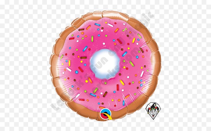 09 Inch Round Donut Foil Balloon Qualatex 1ct - Happy Birthday Emoji,Squirting Emoji