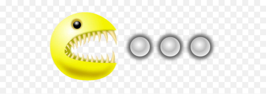 Vector Illustration Of Pacman Monster Eating Pills - Tiger Shark Emoji,Fish Emoticon