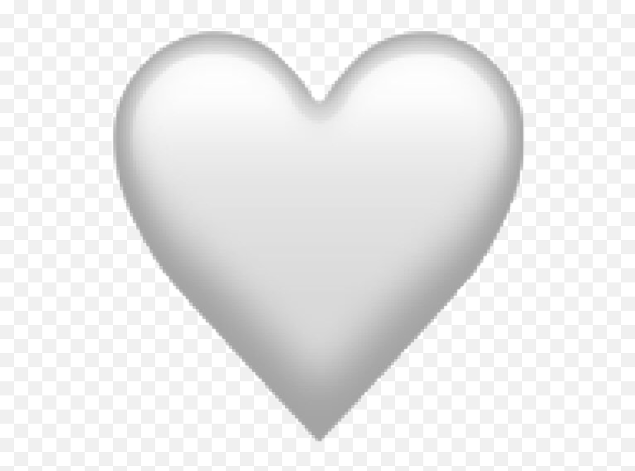White Grey Emoji Iphone Heart Aesthetic - Emoji Whatsapp Cuore Bianco