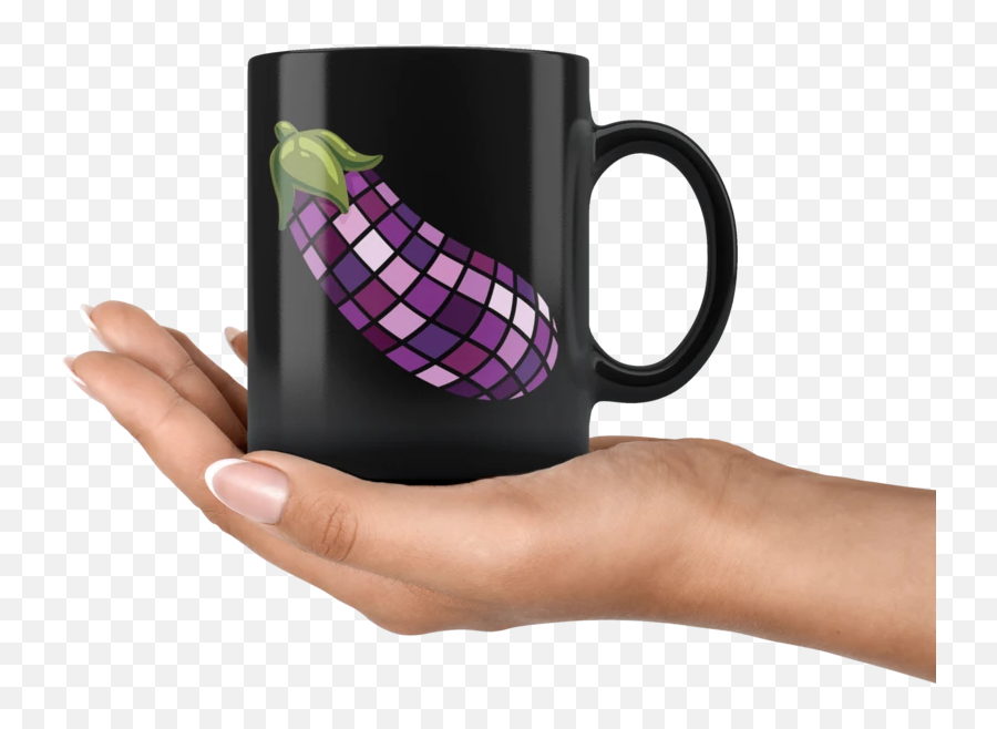 Buy Eggplant Emoji Mug Designed For Gay - Mug,Hand On Eggplant Emoji