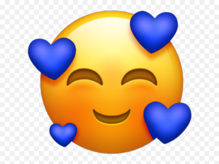 Freetoedit Blue Love Emoji Emojis Cute Sad Aesthetic - Emoji Feeling Blessed,Love Emoji