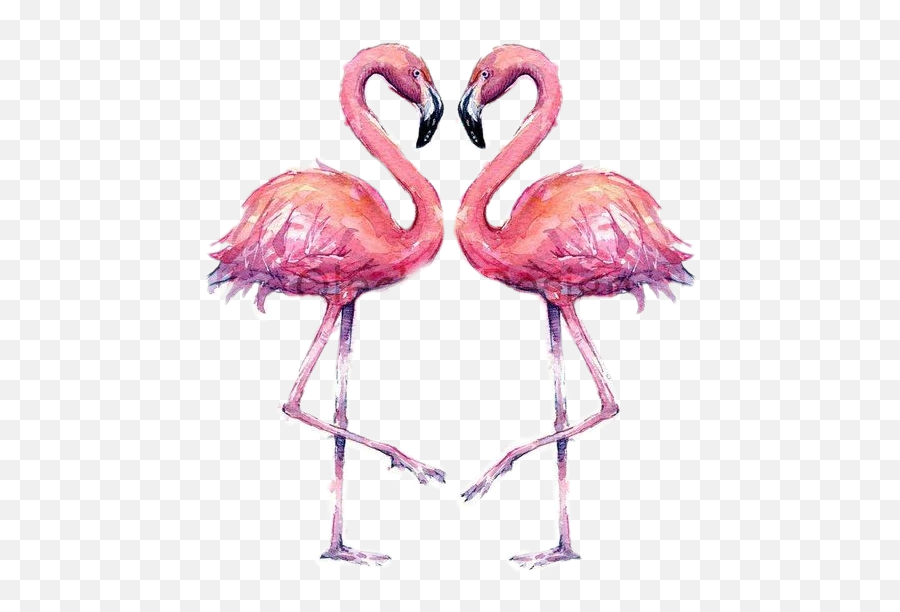 Flimingo Flamingo Pink Artist Arts - Two Watercolour Flamingo Painting Emoji,Pink Flamingo Emoji