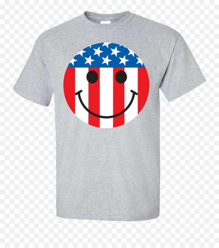 American Flag Smiley Face T - Drive A Tesla Shirt Emoji,American Flag Emoticon