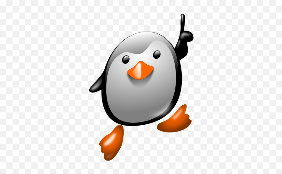 Bahagia Tux Warna Ilustrasi - Penguin Number One Emoji,Number One Emoji