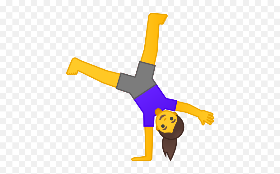 Woman Cartwheeling Emoji - Cartwheel Emoji,Hair Flip Emoji