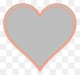 Free Stock Double Heart Png Files - Grey And Orange Emoji