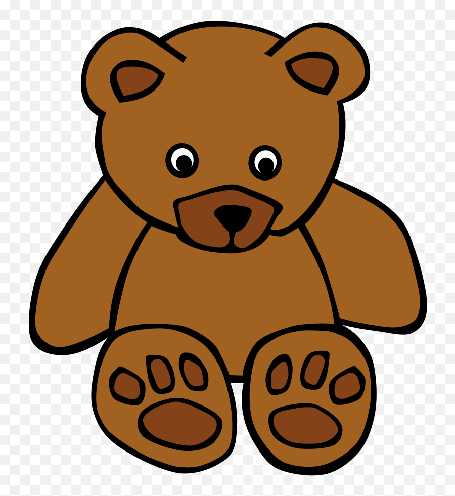 Teddy Bear Eyes Drawing No Background - Brown Clip Art Emoji,Teddy Bear Emoji