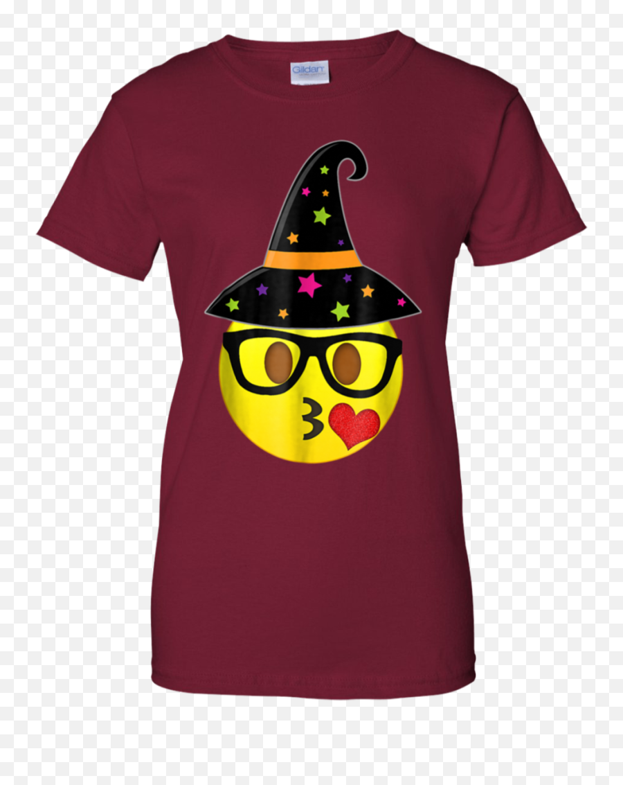 Funny Halloween Emoji Witch Nerd Kissy Face T - Shirt Cartoon,Goose Emoji