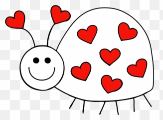 Grandma Clipart Outline - Valentine Love Bug Art Emoji