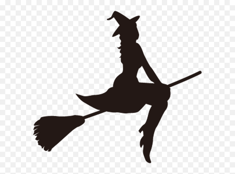 Witchcraft Room On The Broom Silhouette Witch Flying On - Witch Flying Png Emoji,Emoji Broom