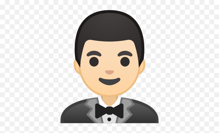 Man In Tuxedo Emoji With Light Skin Tone Meaning And - Arzt Emoji,Emoji Hair Bows