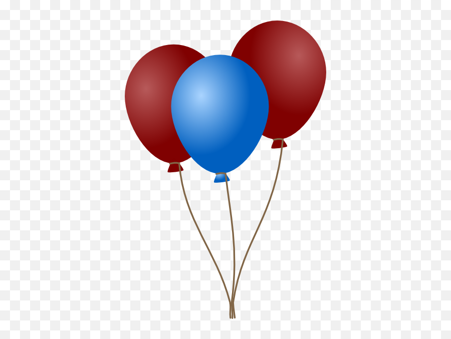 Red Balloon Clipart - Balloons Red White And Blue Transparent Emoji,Ballons Emoji