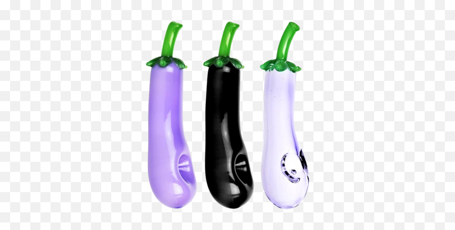 Glass Eggplant Hand Pipe - Eggplant Emoji,Hand On Eggplant Emoji