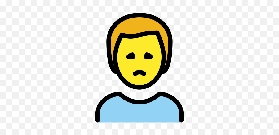 Man Frowning Emoji - Emoji Joven,Frowning Emoji