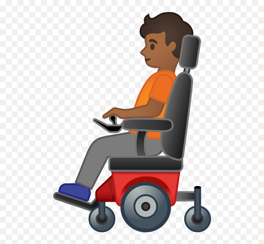 Motorized Wheelchair Emoji Clipart - Wheelchair Emoji,Wheel Chair Emoji