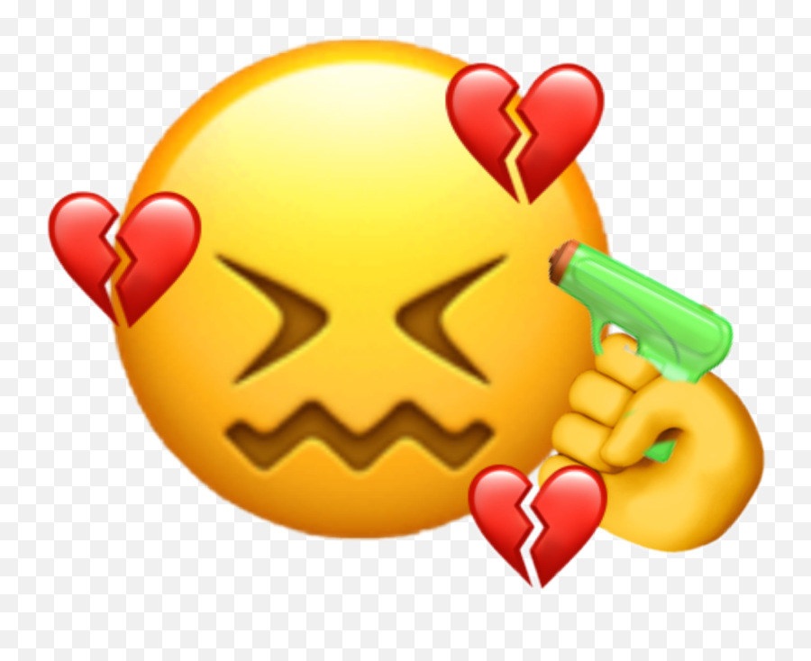 Sticker Stickers Death Sad Cry Sticker - Happy Emoji,Heart And Gun Emoji