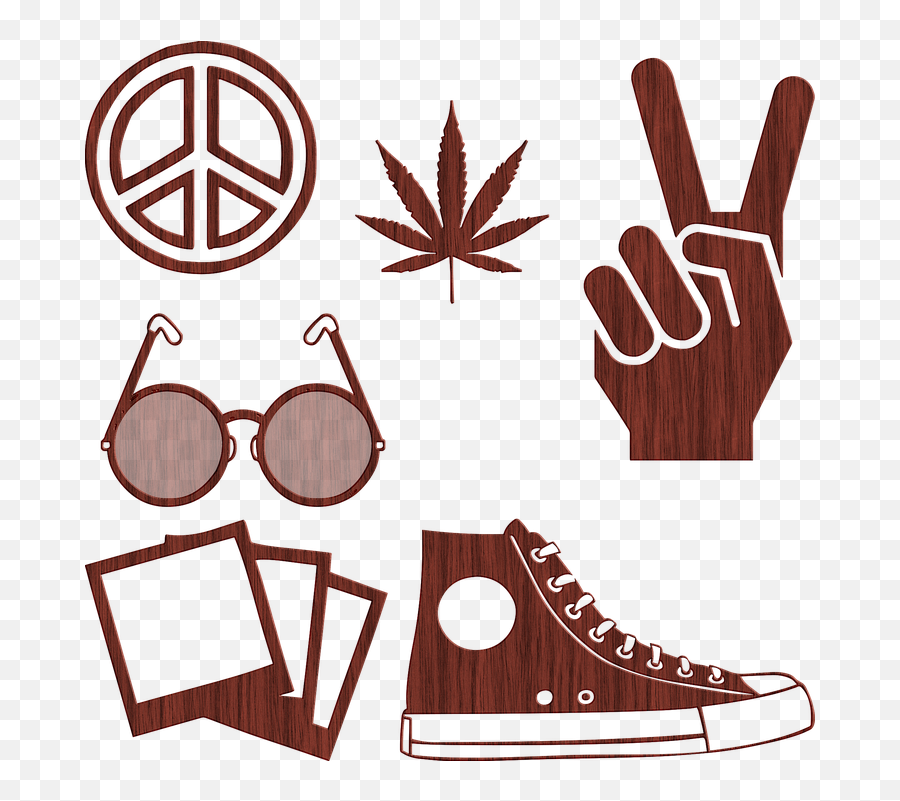 Free Photo Peace Sign Cannabis Hippie John Lennon Glasses Emoji,Hippy Emoticon