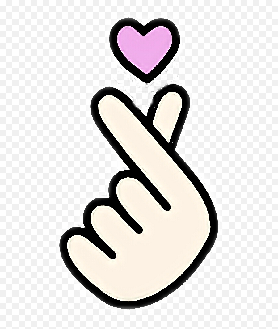 Finger Heart Png Clipart - Oppa Sign Emoji,Finger Heart Emoji