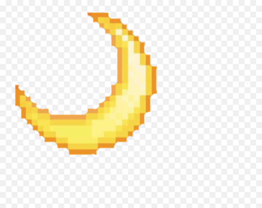 Moon Emoji Tumblr Pixel Yellow Remixit - Transparent Yellow Pixel Aesthetic,Emoji Overlays