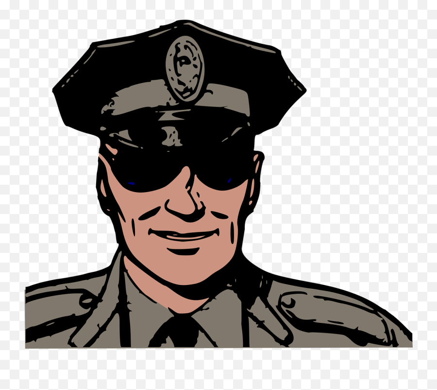 Cop Glasses Law Man Police - Police Clipart Emoji,Police Light Emoji