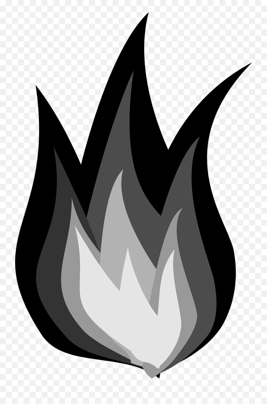 Fire Flames Burn Heat Gray - Black And White Clip Art Flames Emoji,How To Draw The Fire Emoji
