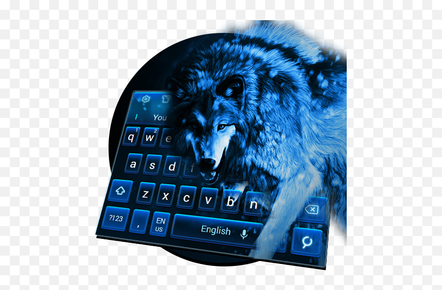 Ice Wolf 3d Keyboard Theme - Alone And Powerful Emoji,Wolf Emoji Iphone