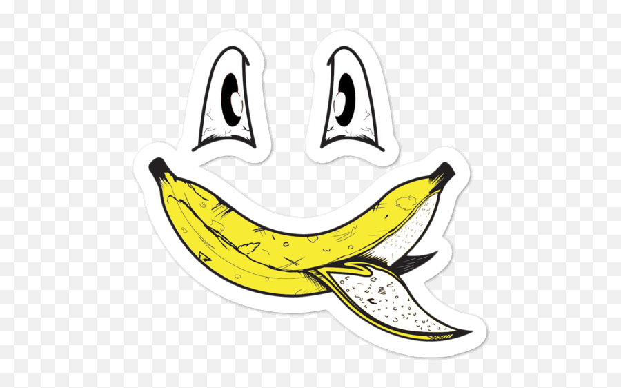 Autocollant Banane Sourire - Jnt Production Sourir Banane Emoji,Fly Emoticon