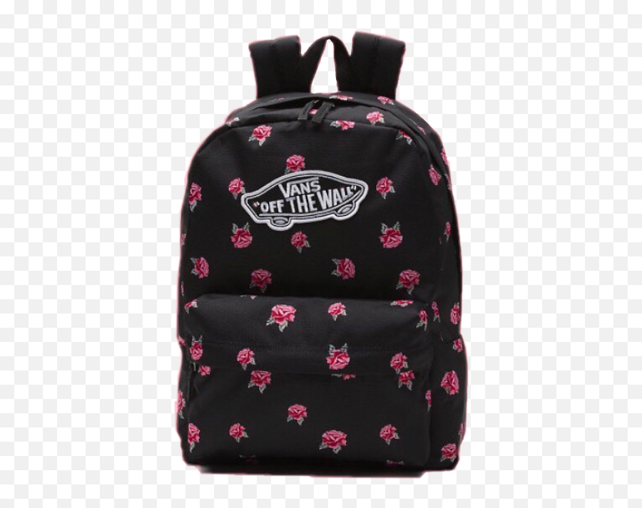 Png Niche Nichememe Bookback Backpack - Vans Realm Black And Rose Backpack Emoji,Emoji Bookbag