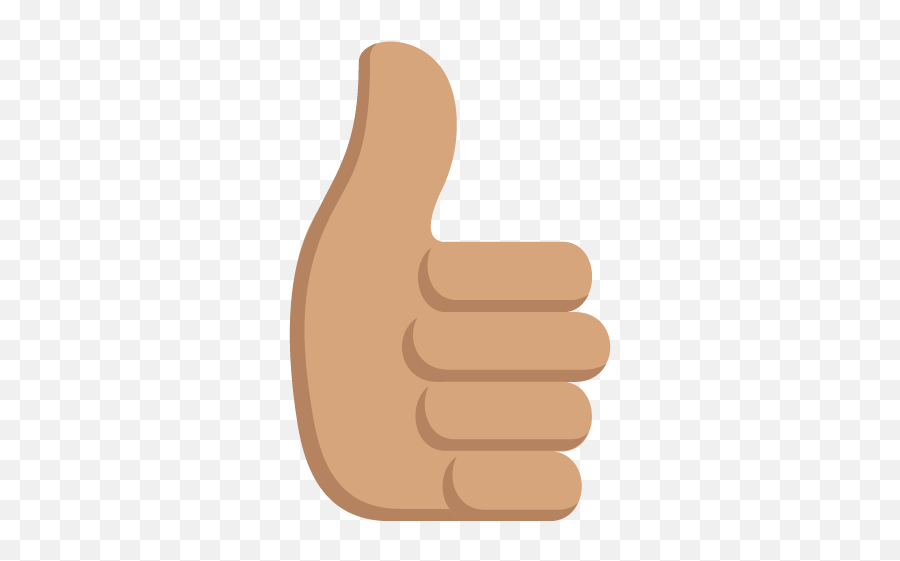 Thumbs Up Sign Medium Skin Tone Emoji Emoticon Vector Icon - Tommel Op Emoji,Emoji Thumbs Up